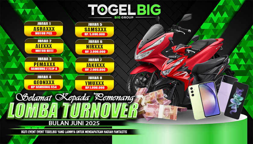 PEMENANGN TURNOVER BULANAN TOGELBIG