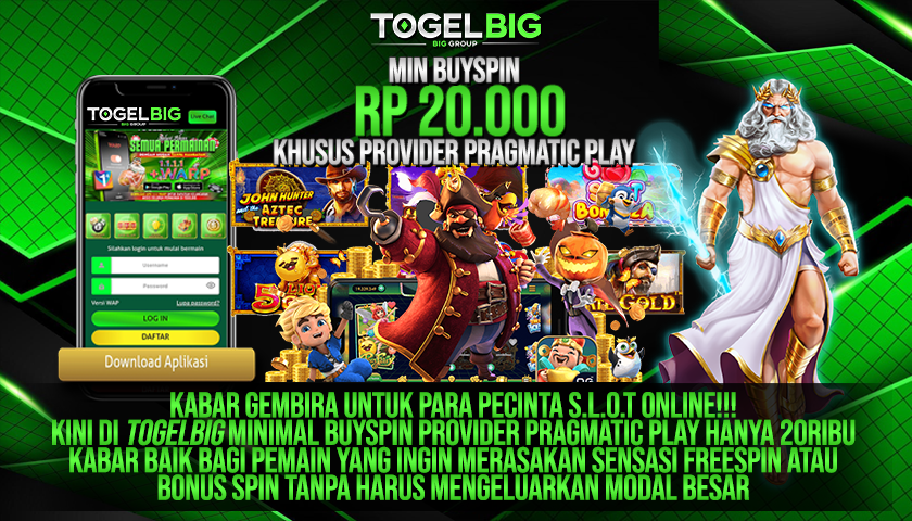 MIN BUY SPIN RP.20.000 KHUSUS POVIDER PRAGMATIC PLAY